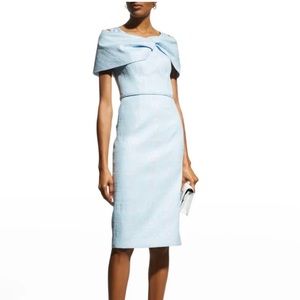 Rickie Freeman for Teri Jon Stretch Metallic Jacquard Sheath Dress